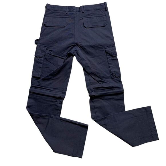 Sparco Motorsports Cargo Racing Pants XS Blue Pockets Button Zip Off Legs Shorts - Picture 4 of 6